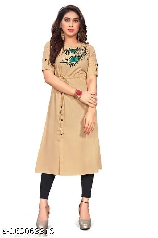 Printed Kurti with Pankh design