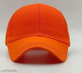 Nailingcraft Stylish Orange Cotton Baseball Cap