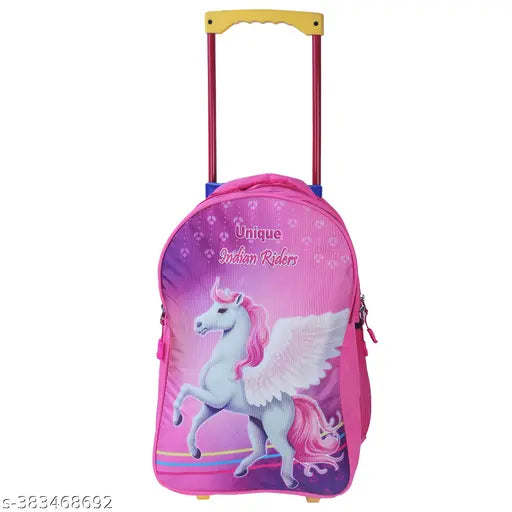 Indian Riders UNIQUE BAG School Kids Trolly Bag - (18 Inches)-Pink Waterproof Trolley