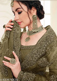 ELITEVIBE Women"s Chain Embroidrey Free Size Lahenga Choli Up To 2XL.