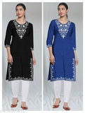 Kashmiri woolen embroidery kurti/ warm kurti/Women winter combo