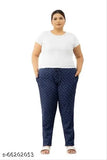 CUPID Plus Size Regular Fit Printed Cotton Comfortable Night Pants, Lowers for Women- 3XL/4XL/5XL