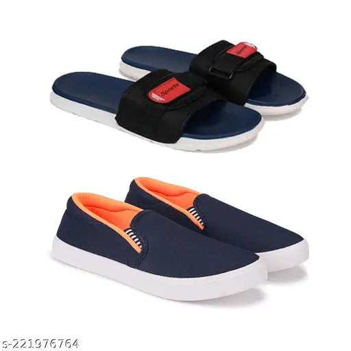 Oricum Chappal for Kids | New fashion latest design casual,slides,water proof, slippers for Boys stylish | Perfect Filp-Flops for daily wear walking Slippers Pack of 2-Combo(MM)-1683-1208