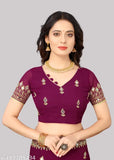 DISHA FASHION DURGA PUJA GEORGETTE BHALO MIRROR WEDDING,PARTY,FESTIVAL WEAR BOLLYWOOD SAREE.