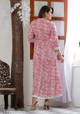 Trendy Rayon Pink Color Floral Kurti