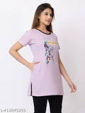 Women's Summer Wear Regular Fit Pure Cotton Printed Top/T-Shirt One Pocket At Right Side