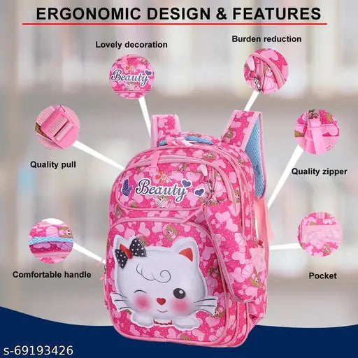 Tinytot 26 Litre,(Dark Pink) Stylish & Trendy Water Resistant Hi Storage School Collage Travel Backpack Bag for Girls & Women, 18 Inch