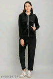 velvet track suit for women's BLACK