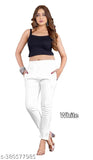 White cigar pant trouser jeggings for women