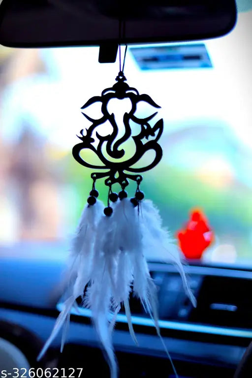 Lord ganesh Catcher & Sling Shots Acrylic Dream Catcher for Positive Vibes, Car Hanging,Wall Décor Car Hanging Ornament