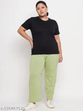 Trendy Cotton Plus Size Pyjamas for Women Pyjama Pants|Lower for Women|Night Pants for Women|Lounge Pants for Women Combo Maroon-Light Green