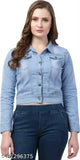 Full Sleeve Washed Women LIGHT BLUE Jacket 2