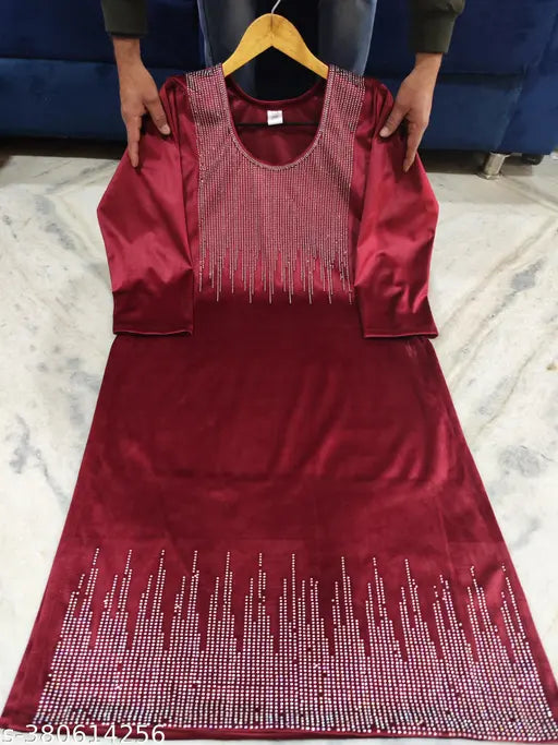 Imported velvet kurti