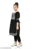 Women Rayon A-Line Embroidered Kurti with Pant Set