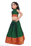 Girls Pattu Pavadai Lehenga Choli Set