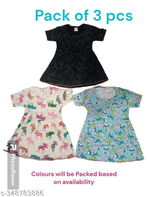 Gowns for kids with hand pack of 3