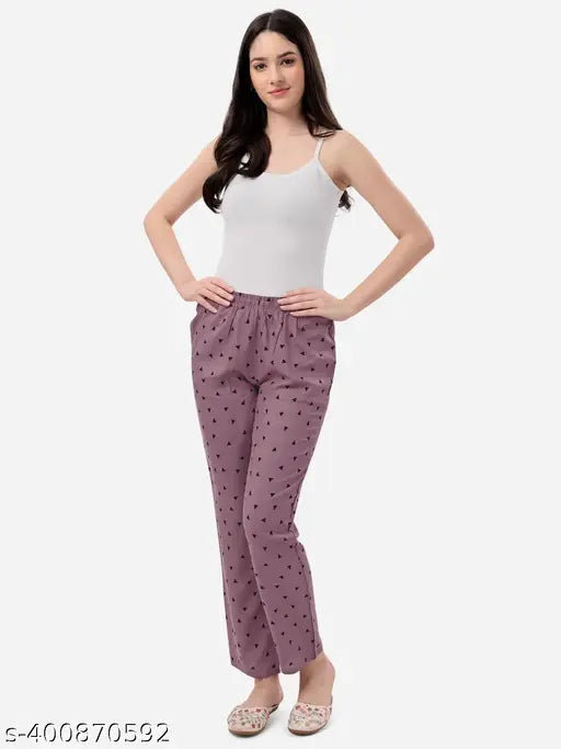 ANJIR Women's Premium Cotton Pyjama Pant With Pockets