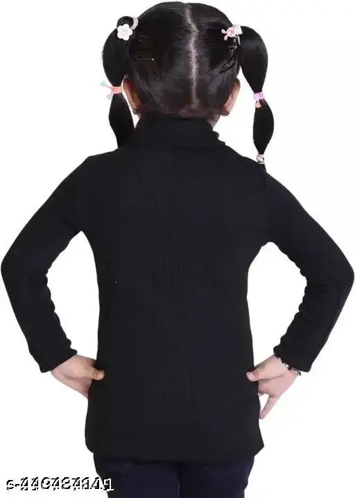 High Neck For Kids, Kids Black highneck, High Neck Long Sleeve Winter Wear Sweatshirt for Kid boys & girls, Wollen Warm Full Sleeves High Neck/Skivvy for Winter, Sweater for girls & boys