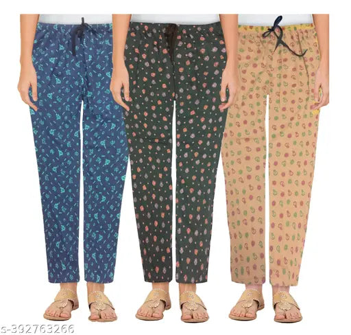 "Floral Dreams: Embrace Comfort with AFIYA Women's 3-Piece Pyjama Set!"