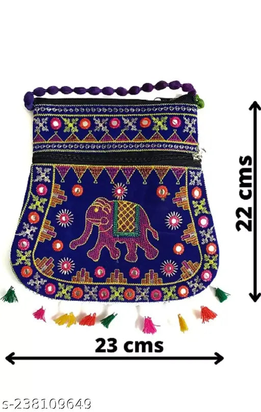 Stylish Rajasthani Blue Sling Bag