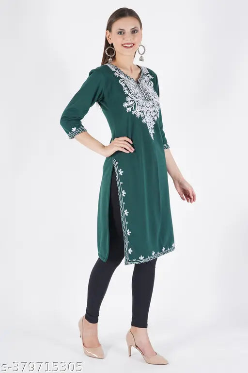 Wool kurti/winter kurta/woolen kurta for women Fabric : Wool