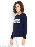 eddlees Stylish & Trendy Sweatshirts for Women Latest Winter | Blue Positive