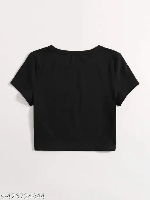 Women's Crop Printed Tshirt