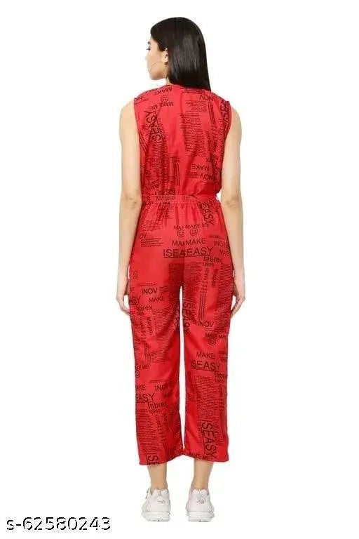 J & J Paper Print Jumpsuit