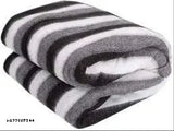 Akin Polar Fleece S/B Blanket Black, Grey&White Warm Soft & Comfortable for Winter ( Pack of 1 )