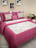 Combo Bedsheet Pack 2 Jaipuri Cotton Double Bed Bedsheet with 4 Pillow Cover