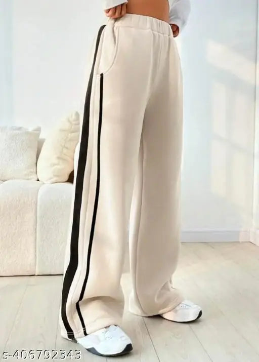 Stylish striped flared trackpants -nud.e