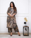 CARRY PRINT LACEWORK CO ORD SET (KURTA PALAZZO)