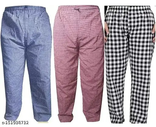 Cotton Attractive Pajama Men & Women Pack 3