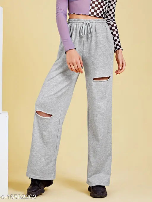 Kotty Women's Solid Grey Pyjamas and Lounge Pants