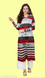 Multicolor Strip Beads & Stone Woolen Kurti For Women's