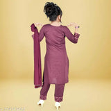 Sevgi Girl's Embroidered Salwar Suit Set