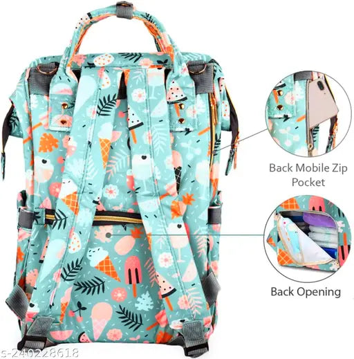 INSHA KIDS Diaper Backpack for Waterproof Nappy Bag Rucksack Maternity Backpack Bag_ LIGHT blue Unicorn Diaper Bag