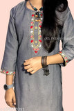 WOOLEN EMBROIDERED STRAIGHT KURTI