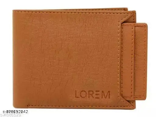 LOREM Trendy Men Brown Two Fold Leather Wallets ML-WL03