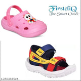 Firstcliq Sandal Super & Panda Crocs Pink Comfortable Pairs of Combo