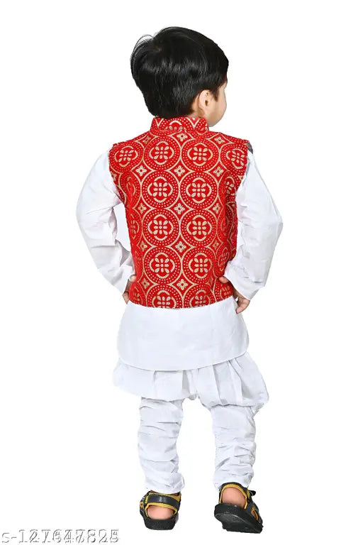 BOYS KURTA PAJAMA SET WITH JACKET