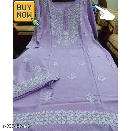 FIROJI CHIKANKARI WORK KURTI (GIFT FOR RAKSHABANDHAN )