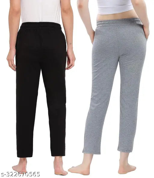 Womens Cotton Solid Pyjama Pant | Pack of 3