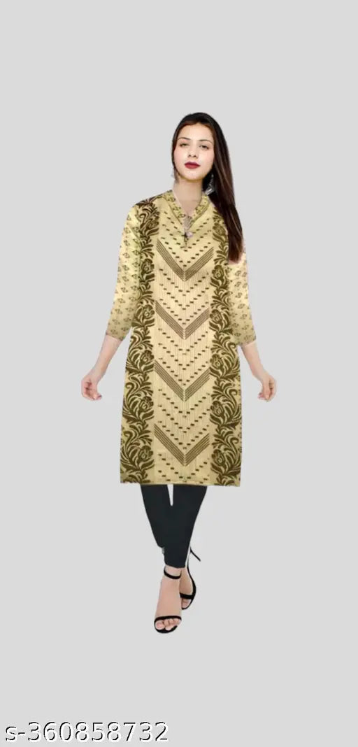 Only kurti.........Gillkart pr sabse kam price mein Printed Woolen A-Line Kurti For Women's in Low Price