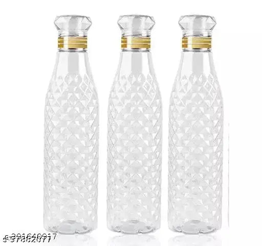 ELIGHTWAY MART -1000ML Plastic Crystal Water bottle(PACK OF 3)