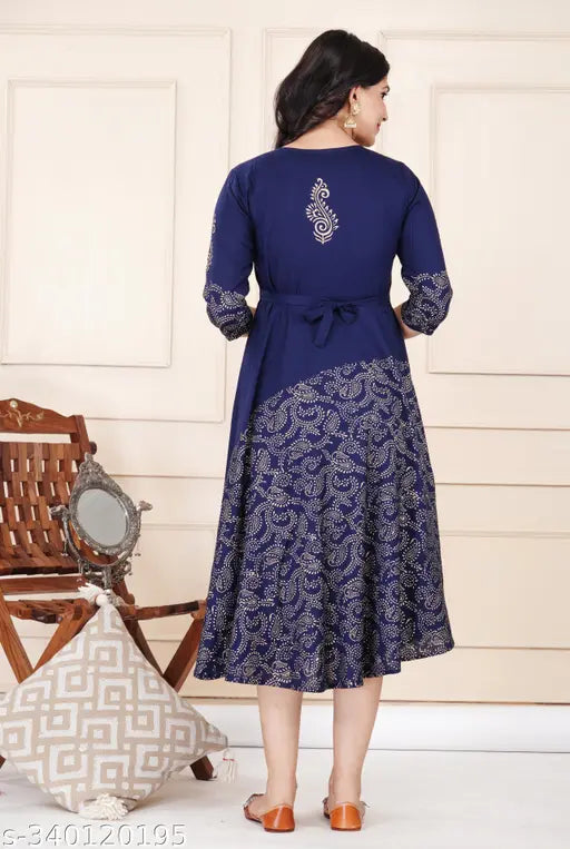 Blue kurti for women