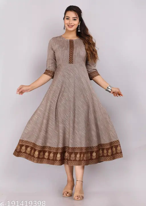 Anarkali Kurti Latest Anarkali Kurti Chinkenkari Women Anarkali Jaipuri Anarkali kurti