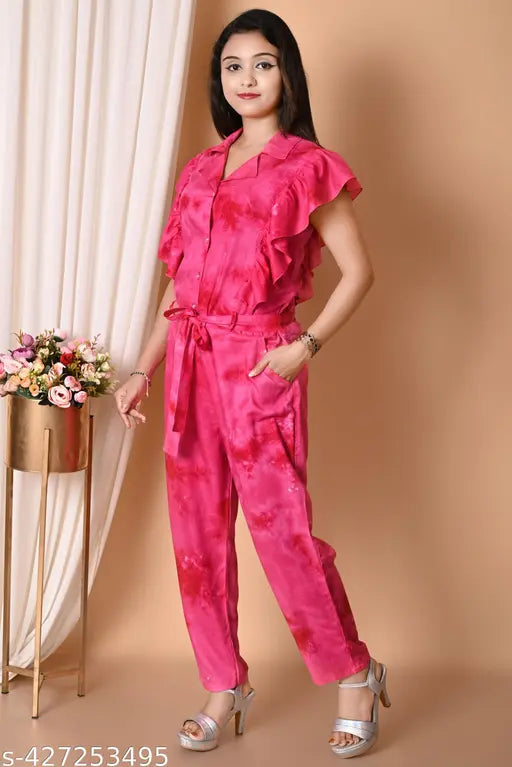 Ravishing and trendy women's ruffle jumpsuit