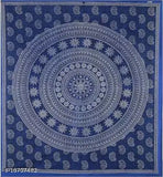 blue colour jaipuri cotton bedsheet with 2 pillow cover double bed bedsheet jaipuri