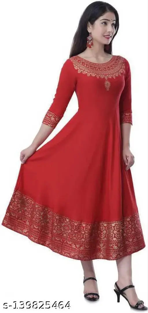 angrkhi women printed red haar kurti